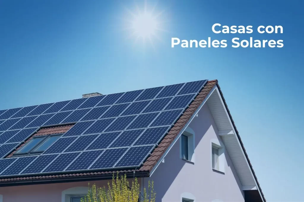 Casas con paneles solares