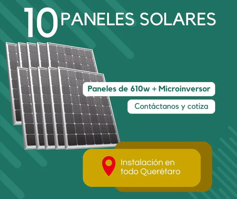 10 Paneles Solares Querétaro