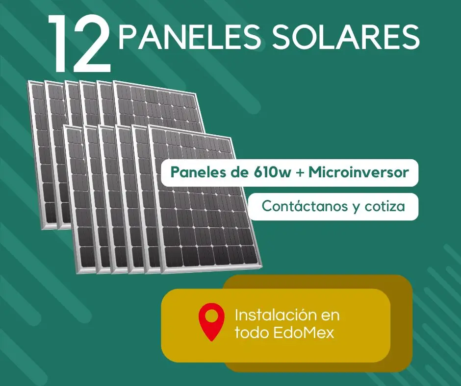 12 Paneles Solares Estado de México