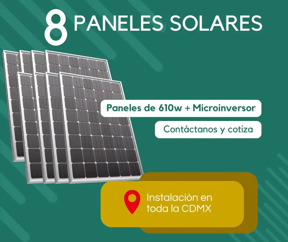 8 Paneles Solares CDMX