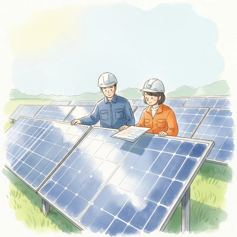 Dibujo de Paneles Solares tipo acuarela