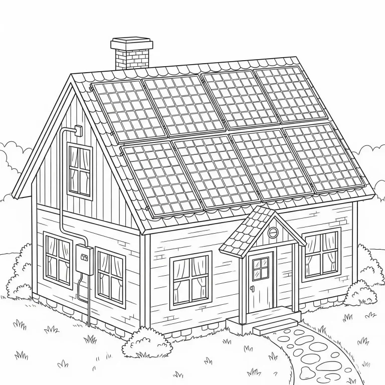 Dibujos de Paneles Solares para colorear gratis