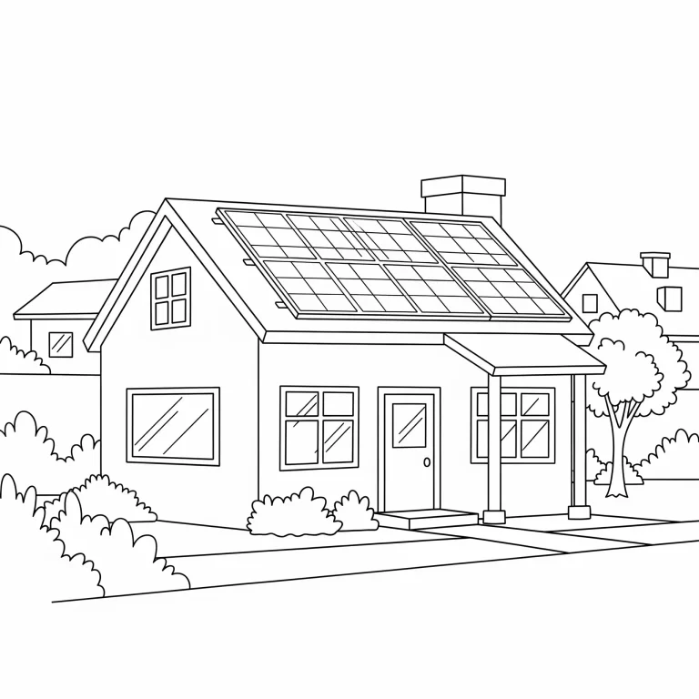 Dibujos de Paneles Solares que colorear